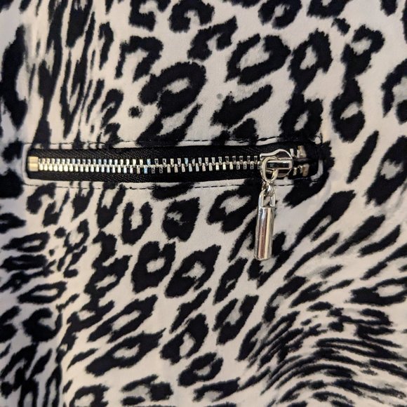 NWT INC Animal Print Zip-Detail Top, Marble Cheetah, XXL - Picture 7 of 10